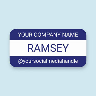 Blauw Gepersonaliseerd Nametag Magnetisch Douanebe Naamplaatje