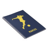 Blauw gepersonaliseerd voetbal notitieboek (Rechterzijde)