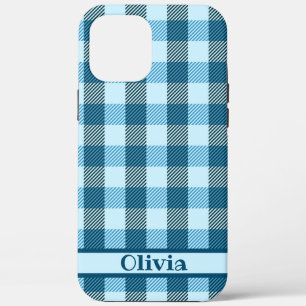 Blauw geplakt Modern Eenvoudige Naam iPhone 12 Pro Max Hoesje