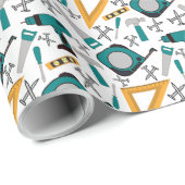 Blauw gereedschap inpakpapier (Rol Hoek)