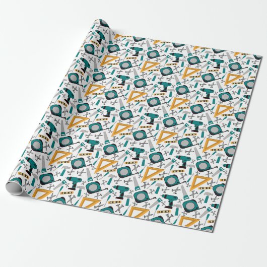 Blauw gereedschap inpakpapier (Uitgerold)