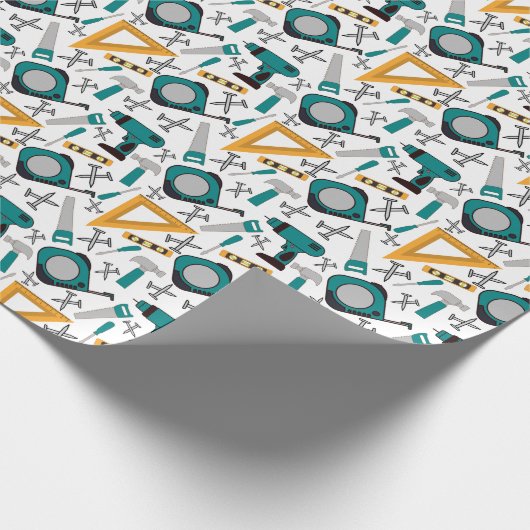 Blauw gereedschap inpakpapier (Hoek)