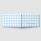 Blauw geruit babyshower-gastenboek gastenboek (Volledig)