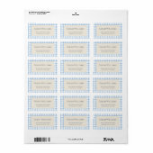 Blauw geruit etiket (Full Sheet)