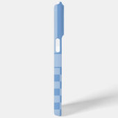 Blauw geruit gestreept gepersonaliseerd Case-Mate iPhone case (Achterkant / Rechts)