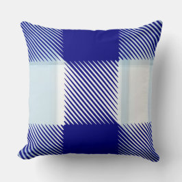 Blauw geruit kussen