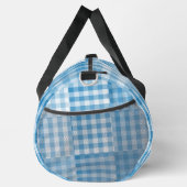Blauw geruit patchworkpatroon groot plunjezak (Rechts)