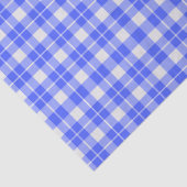 Blauw geruit tissuepapier (Detail)