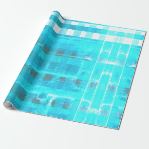 Blauw geruite patroonpapier cadeaupapier