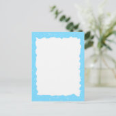  Blauw Gescheurd Papier Custom Border Sjabloon Briefkaart (Staand voorkant)