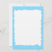 Blauw Gescheurd Papier Custom Border Sjabloon Kaart (Voorkant)