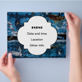 Blauw geschilderd hout flyer (Hand)