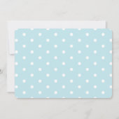 Blauw geschilderd monogram foto geboorte aankondig aankondiging (Achterkant)