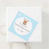 Blauw gestreept bedankjes labels (In situ)