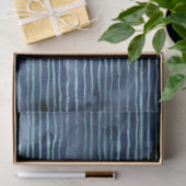 Blauw gestreept patroon tissuepapier (Geschenk)