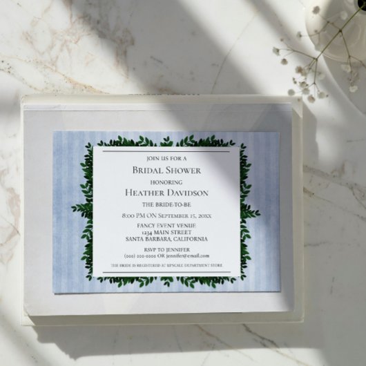 Blauw  gestreept Vrijgezellenfeest Kaart