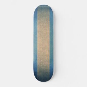 blauw gestreepte dekstoelbekleding skateboard