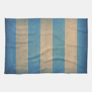 blauw gestreepte dekstoelbekleding theedoek