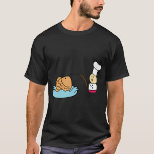 Blauw gestreepte engelvis t-shirt