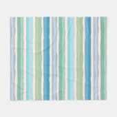 Blauw gestreepte fleece deken (Voorkant (Horizontaal))