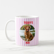 Blauw gestreepte gepersonaliseerde hond Moeder