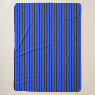 Blauw Gestreepte Kust Textuur Huis Decoratie Sherpa Deken