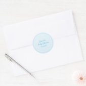 Blauw gestreepte moderne feest sticker label (Envelop)