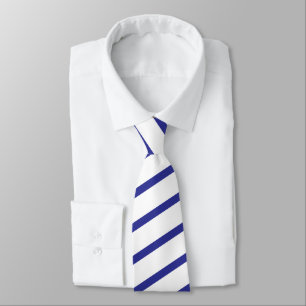 Blauw Gestreepte Op Wit Stropdas