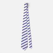 Blauw Gestreepte Op Wit Stropdas (Voorkant)