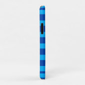 Blauw gestreepte textuur Case-Mate iPhone case (Achterkant/rechts)
