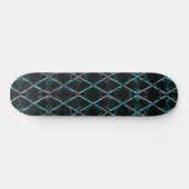 Blauw gestructureerd ruitvormig patroon skateboard (Horizontaal)
