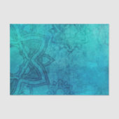 Blauw getextureerde Lotus Tissuepapier (Voorkant)