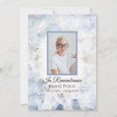 Blauw getint anjer dood Jubileum Memorial Kaart (Voorkant)