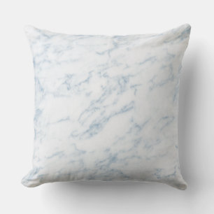 Blauw getinte namaakmarmer kussen