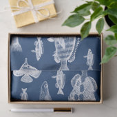 Blauw Gevist Tissuepapier (Geschenk)