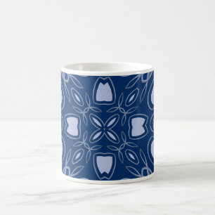 blauw gevlekt koffiemok
