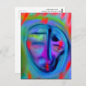 Blauw gevoel briefkaart (Voorkant / Achterkant)