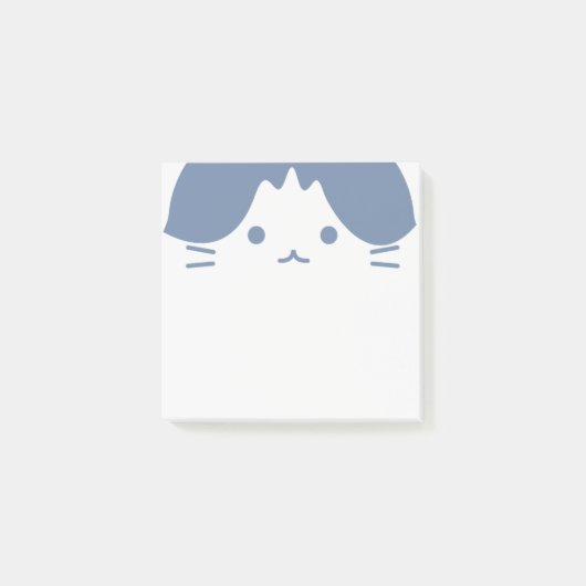 Blauw gezicht kat post-it® notes (Voorkant)