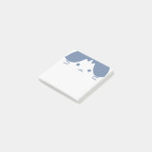 Blauw gezicht kat post-it® notes (Schuin)
