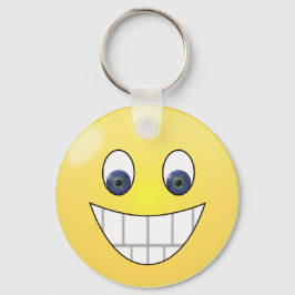Blauw gezicht sleutelhanger