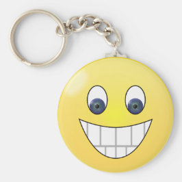 Blauw gezicht sleutelhanger