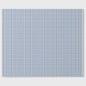 Blauw Gingham Cadeaupapier (Vlak)