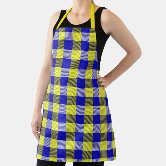 Blauw Gingham Check ontwerp Schort