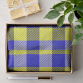 Blauw Gingham Check ontwerp Tissuepapier (Geschenk)