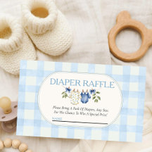 Blauw Gingham Citroen Waslijn Baby Shower Luier 