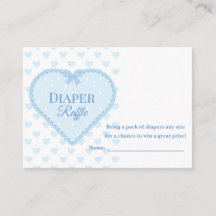 Blauw Gingham Kant Hart Luier Raffle Borrel