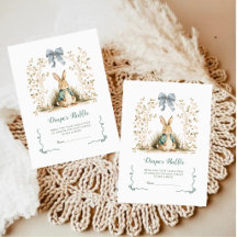 Blauw Gingham Konijn Klassieke Luier Raffle