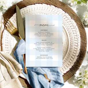 Blauw Gingham Menu