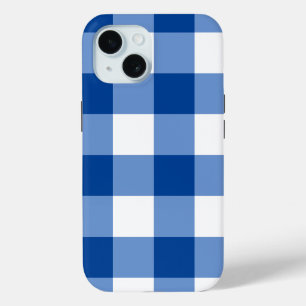 Blauw gingham patroon