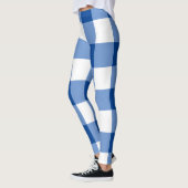 Blauw gingham patroon leggings (Links)